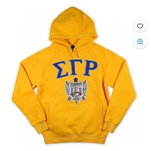 NWT Yellow Sigma Gamma Rho Hoodie by Big Boy Head Gear - Size L